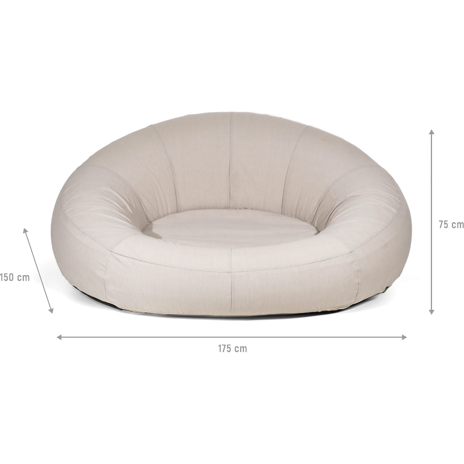 VESTIAMO CASA GIARDINO - Poltrona Gonfiabile Ecru - h75x175x150 cm
